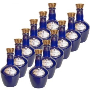 Kit 12 Unidades Royal Salute 21 anos Azul 50ml miniatura