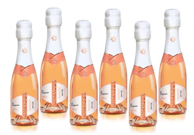 Kit 6 Espumantes Baby Chandon Passion On Ice Rose 187ML