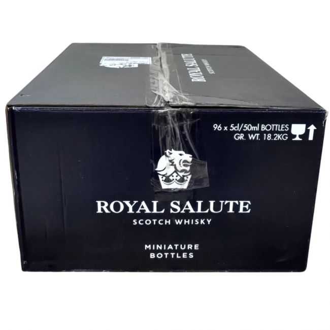 Kit 96 Unidades Royal Salute 21 anos Azul 50ml miniatura