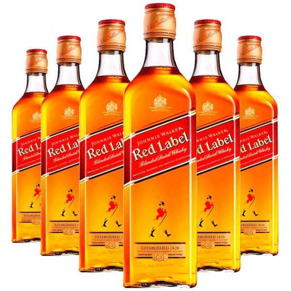 Kit Whisky JOHNNIE WALKER Song of Fire Garrafa 750ml 1un & Energético RED  BULL Frutas Tropicais 250ml 6un