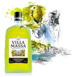 Kit Licor Italiano Villa Massa Limoncello 700ml com 2 Copos