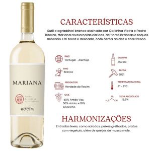 Vinho Português Herdade do Rocim Mariana Branco750ml